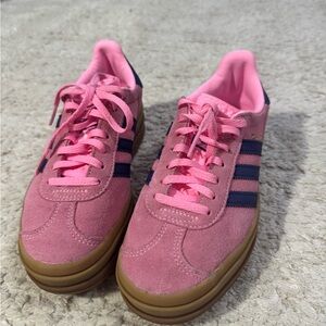 Adidas Gazelle Women's Pink and Navy Sneakers